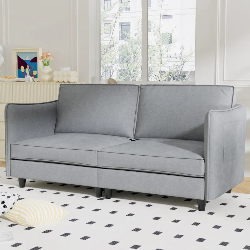 Hadley 74.27 Loveseat Sofa with Mid-Century Modern Design