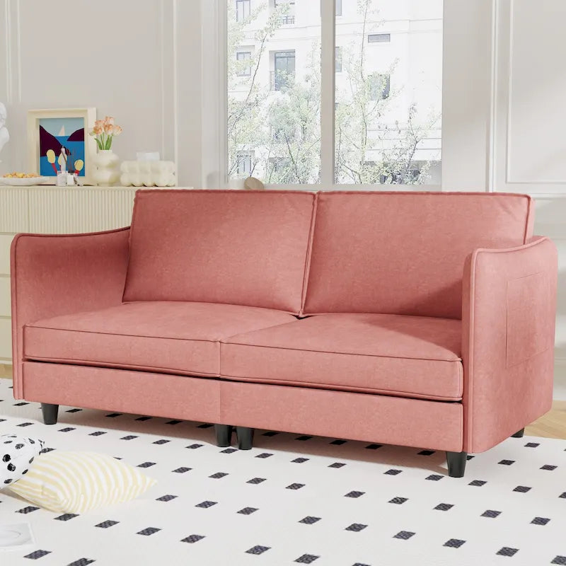 Hadley 74.27 Loveseat Sofa with Mid-Century Modern Design