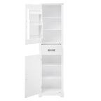 Tall Bathroom Storage Cabinet, Freestanding Storage Cabinet with Two Doors and Adjustable Shelves, Door Shelve Design