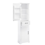Tall Bathroom Storage Cabinet, Freestanding Storage Cabinet with Two Doors and Adjustable Shelves, Door Shelve Design