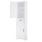 Tall Bathroom Storage Cabinet, Freestanding Storage Cabinet with Two Doors and Adjustable Shelves, Door Shelve Design