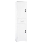 Tall Bathroom Storage Cabinet, Freestanding Storage Cabinet with Two Doors and Adjustable Shelves, Door Shelve Design