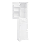 Tall Bathroom Storage Cabinet, Freestanding Storage Cabinet with Two Doors and Adjustable Shelves, Door Shelve Design