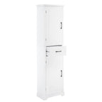 Tall Bathroom Storage Cabinet, Freestanding Storage Cabinet with Two Doors and Adjustable Shelves, Door Shelve Design