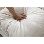 Beige 130 U-Shaped Customizable 6-Seat Modular Sectional Sofa with Convertible Ottoman and Versatile Assembly Options