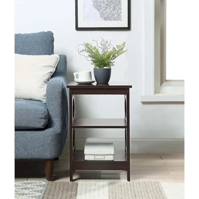 Omega End Table with Shelves