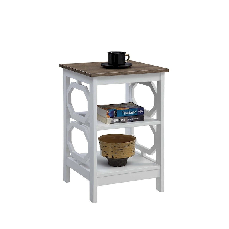 Omega End Table with Shelves