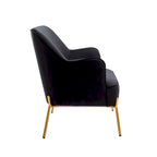 Kyler Loveseat Couch Sofa, Velvet Upholstery, Gold Chrome Legs