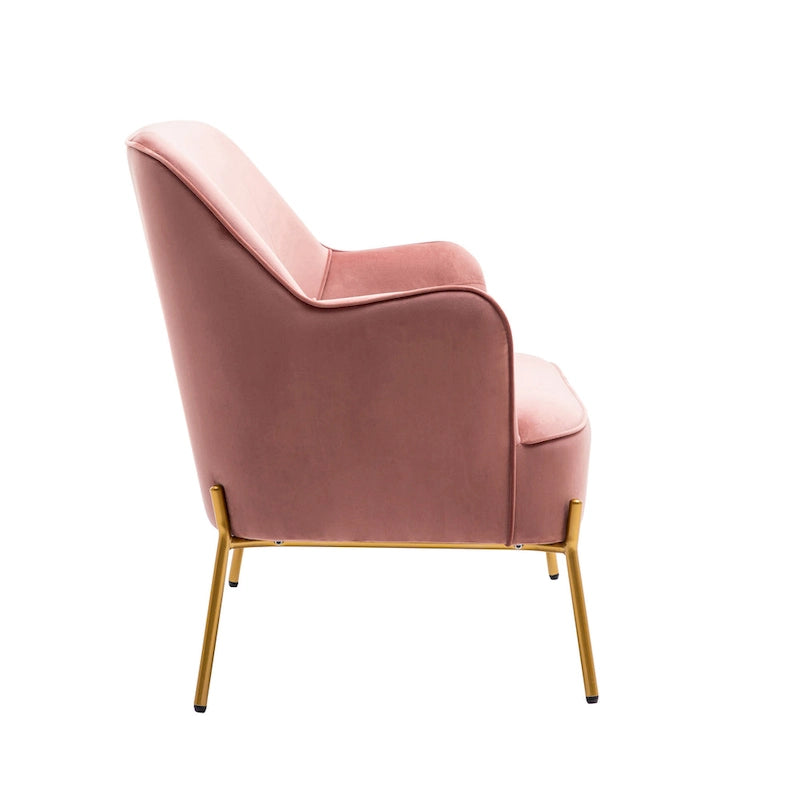 Kyler Loveseat Couch Sofa, Velvet Upholstery, Gold Chrome Legs