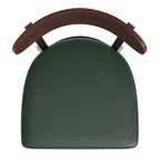 Commercial Metal Dining Chair with Wood Seat and Boomerang Back