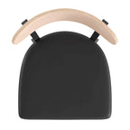 Commercial Metal Dining Chair with Wood Seat and Boomerang Back