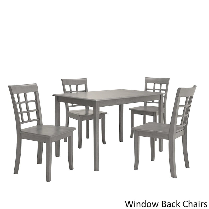 Wilmington II 48-Inch Rectangular Antique Grey 5-Piece Dining Set
