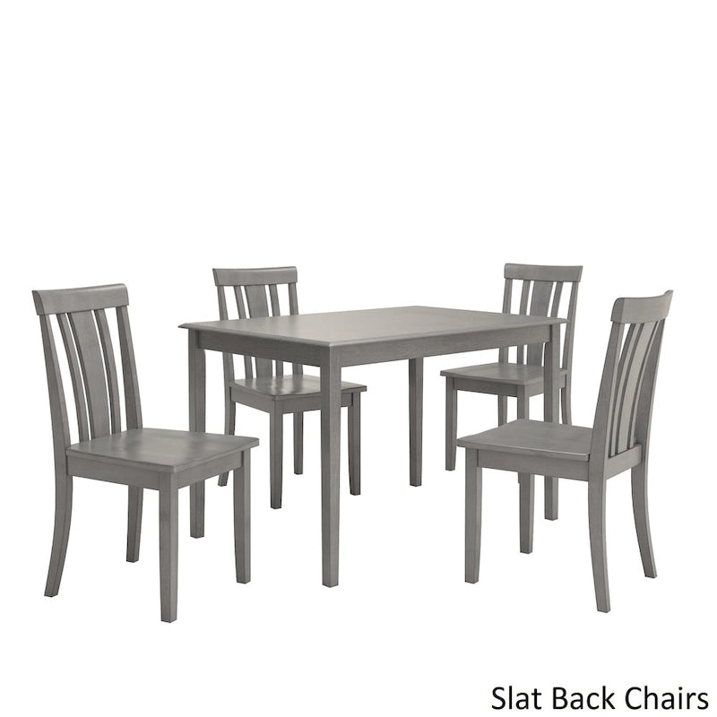 Wilmington II 48-Inch Rectangular Antique Grey 5-Piece Dining Set