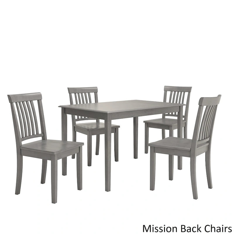 Wilmington II 48-Inch Rectangular Antique Grey 5-Piece Dining Set