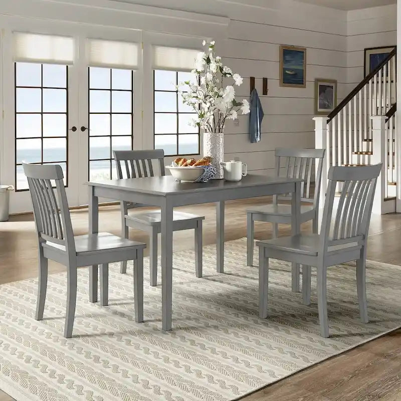 Wilmington II 48-Inch Rectangular Antique Grey 5-Piece Dining Set