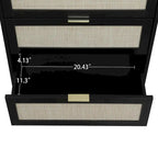 3-Drawer Rattan Cabinet with Pine Legs – Multiple Colors