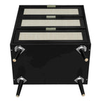 3-Drawer Rattan Cabinet with Pine Legs – Multiple Colors