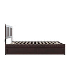 Queen Platform Bed with Twin XL Trundle - Espresso