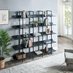 5-Tier Open Bookcase with MDF Shelves and Powder-Coated Steel Frame