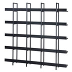 5-Tier Open Bookcase with MDF Shelves and Powder-Coated Steel Frame