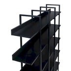 5-Tier Open Bookcase with MDF Shelves and Powder-Coated Steel Frame