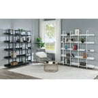 5-Tier Open Bookcase with MDF Shelves and Powder-Coated Steel Frame