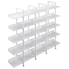 5-Tier Open Bookcase with MDF Shelves and Powder-Coated Steel Frame