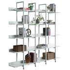 5-Tier Open Bookcase with MDF Shelves and Powder-Coated Steel Frame