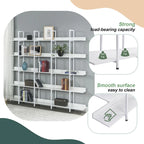 5-Tier Open Bookcase with MDF Shelves and Powder-Coated Steel Frame