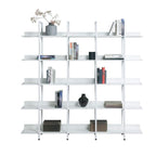 5-Tier Open Bookcase with MDF Shelves and Powder-Coated Steel Frame