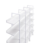 5-Tier Open Bookcase with MDF Shelves and Powder-Coated Steel Frame
