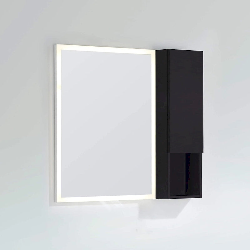 Wall-Mounted Wood Side Cabinet with 3 Shelves