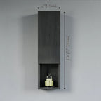 Wall-Mounted Wood Side Cabinet with 3 Shelves