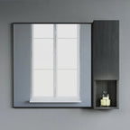 Wall-Mounted Wood Side Cabinet with 3 Shelves