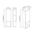 Wall-Mounted Wood Side Cabinet with 3 Shelves