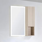 Wall-Mounted Wood Side Cabinet with 3 Shelves
