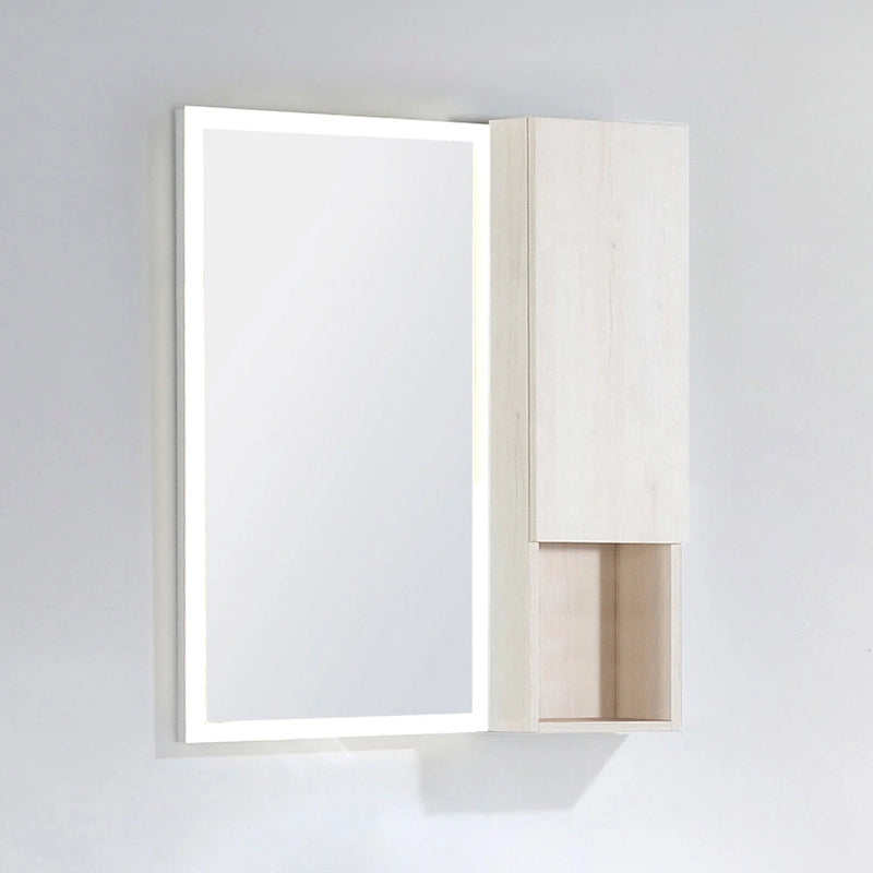 Wall-Mounted Wood Side Cabinet with 3 Shelves