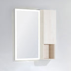 Wall-Mounted Wood Side Cabinet with 3 Shelves