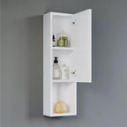 Wall-Mounted Wood Side Cabinet with 3 Shelves