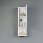 Wall-Mounted Wood Side Cabinet with 3 Shelves