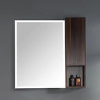 Wall-Mounted Wood Side Cabinet with 3 Shelves