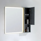 Wall-Mounted Wood Side Cabinet with 3 Shelves
