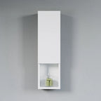 Wall-Mounted Wood Side Cabinet with 3 Shelves