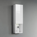 Wall-Mounted Wood Side Cabinet with 3 Shelves