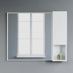 Wall-Mounted Wood Side Cabinet with 3 Shelves