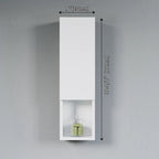 Wall-Mounted Wood Side Cabinet with 3 Shelves