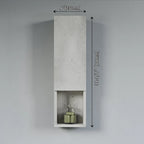 Wall-Mounted Wood Side Cabinet with 3 Shelves