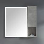 Wall-Mounted Wood Side Cabinet with 3 Shelves