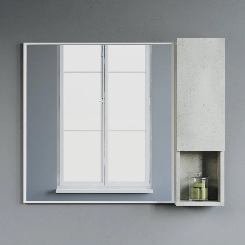 Wall-Mounted Wood Side Cabinet with 3 Shelves