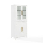Storage Cabinet with Glass-Fronted Upper Cabinets